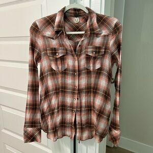 We The Free Multicolor western style Plaid Shirt